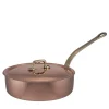 Silver lined Copper Saucepan Dish with Lid #2
