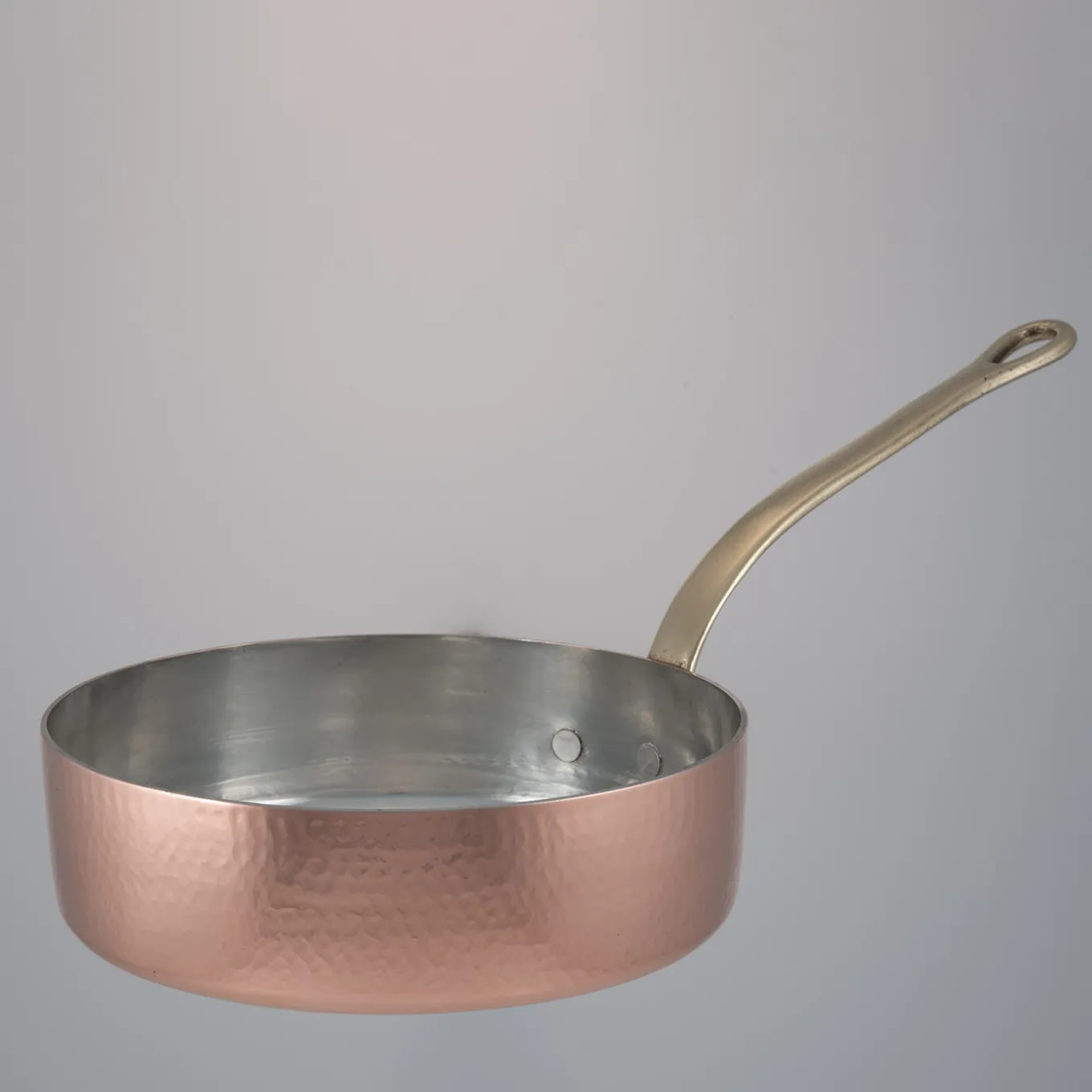 Silver lined Copper Saucepan Dish with Lid #2