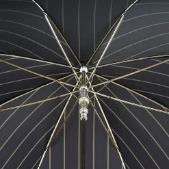 Silver Monkey Handle Striped Umbrella