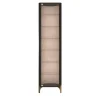 Single Door Glass Cabinet with LED Lighting