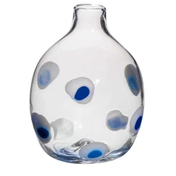 Singleflower Blue and White Dots Vase by Carlo Moretti