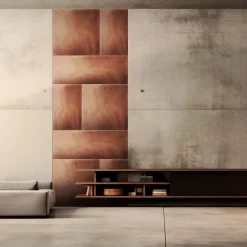 Sintesi Orbitale Set of 4 Burnished-Copper Tiles