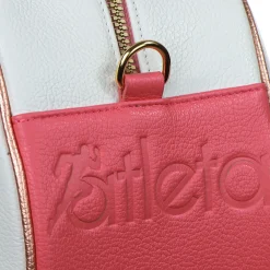 Sinuous Leather Pink Tennis Bag