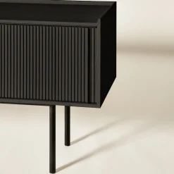 Sipario 2-Doors High Black Ash Sideboard
