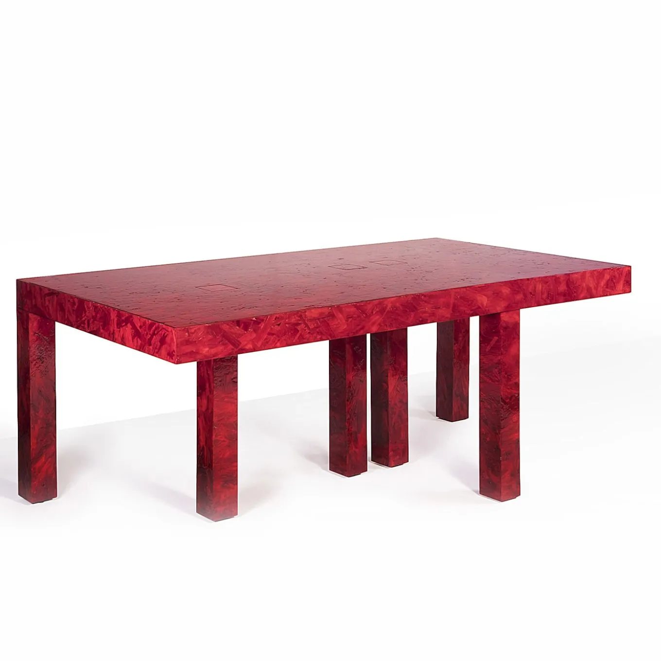 Six-Legged Touch Table Red by Fabrizio Contaldo
