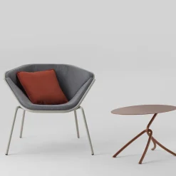 Skin Lounge Gray Chair By Giacomo Cattani