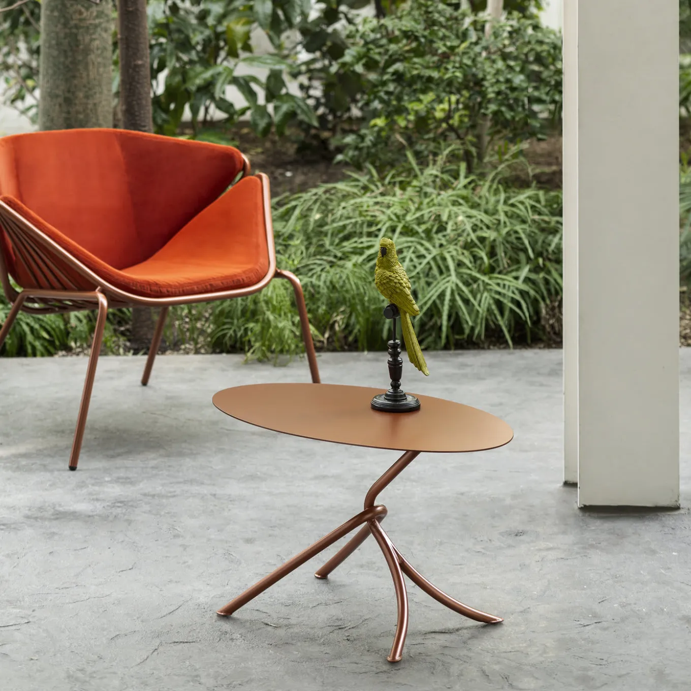 Skin Lounge Red Outdoor Chair By Giacomo Cattani