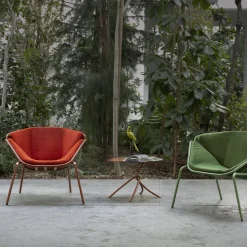 Skin Lounge Red Outdoor Chair By Giacomo Cattani