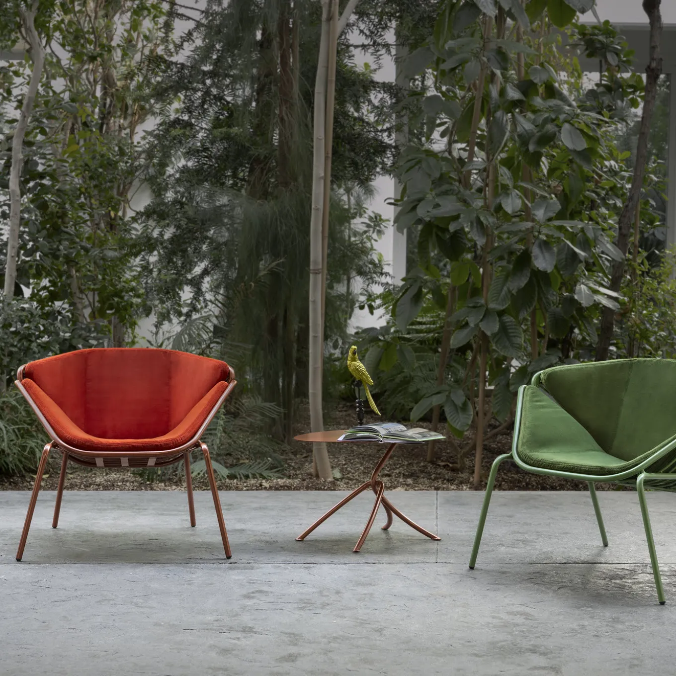 Skin Lounge Red Outdoor Chair By Giacomo Cattani