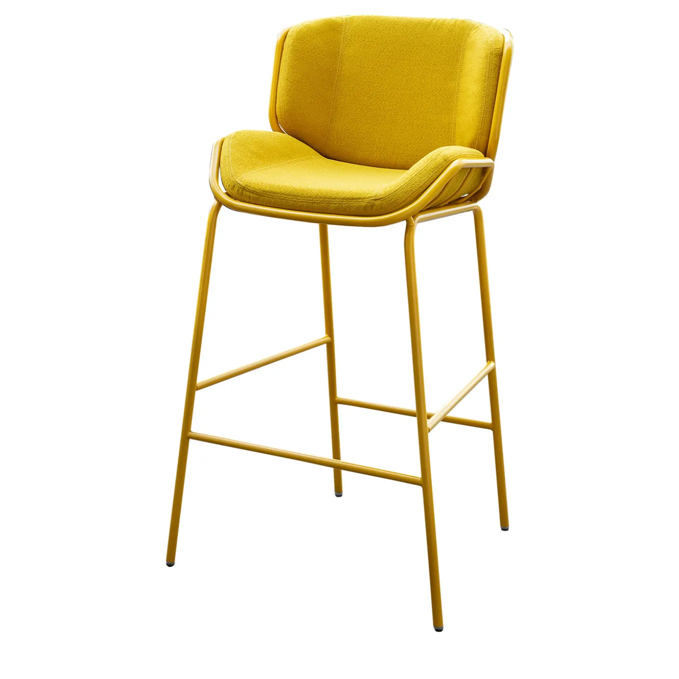 Skin Yellow Bar Stool By Giacomo Cattani