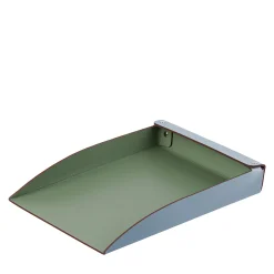 Sky Blue and Eucalyptus Leather Paper tray #2