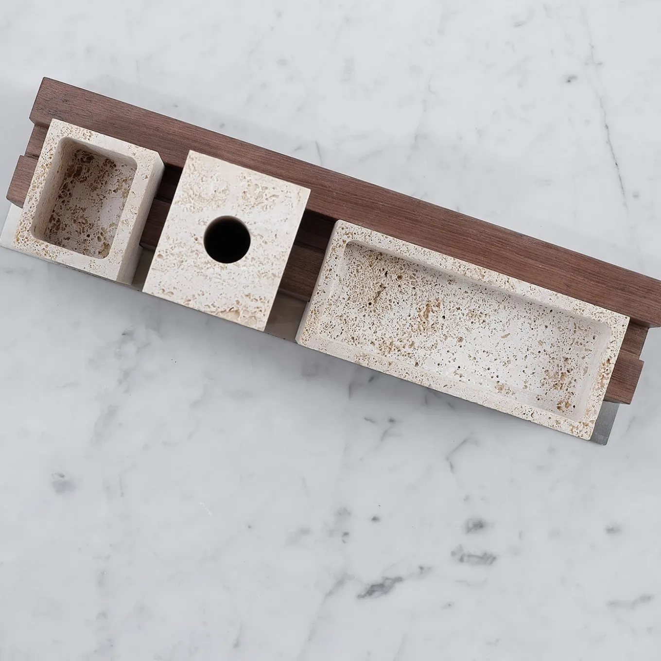 Skyline Travertine Marble Desk Set