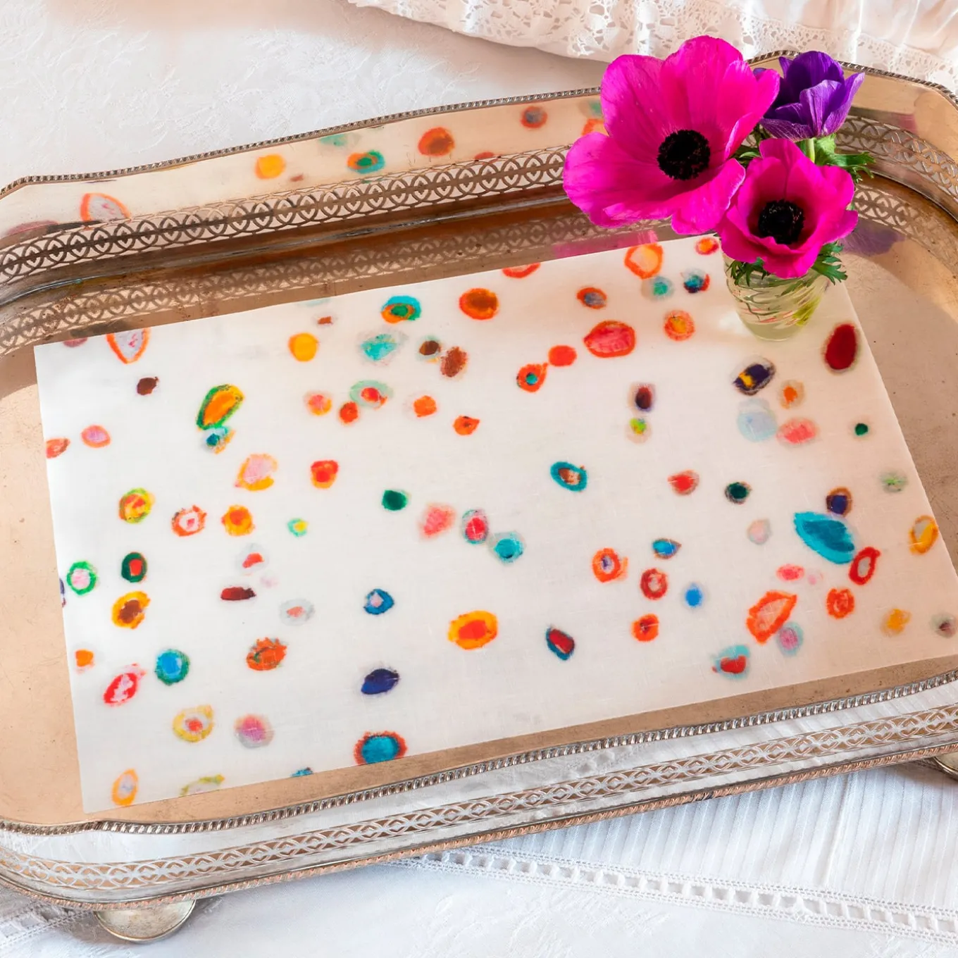 Skyscraper Coated Rectangular Placemats and napkins set for 2