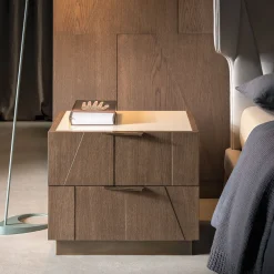 Slash Nightstand with Glass Top