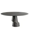 Slice Graphite Stone Round Dining Table