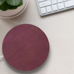 Small Amaranth Wood Base Wireless Charger