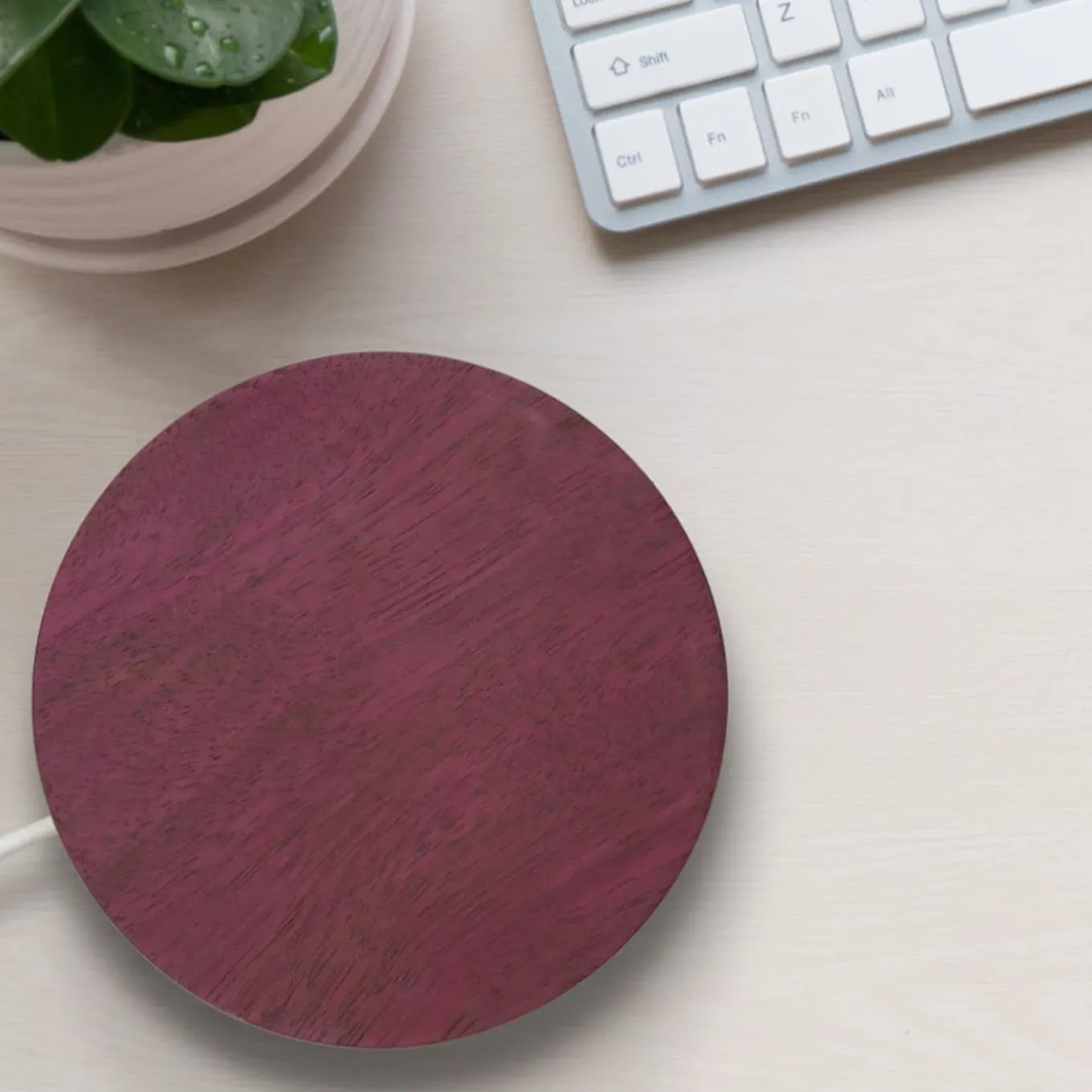 Small Amaranth Wood Base Wireless Charger