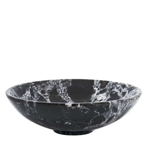 Small Black Marble Fruit Bowl