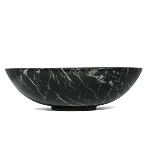 Small Black Marble Fruit Bowl