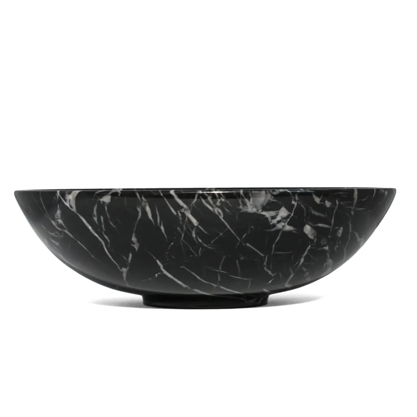 Small Black Marble Fruit Bowl