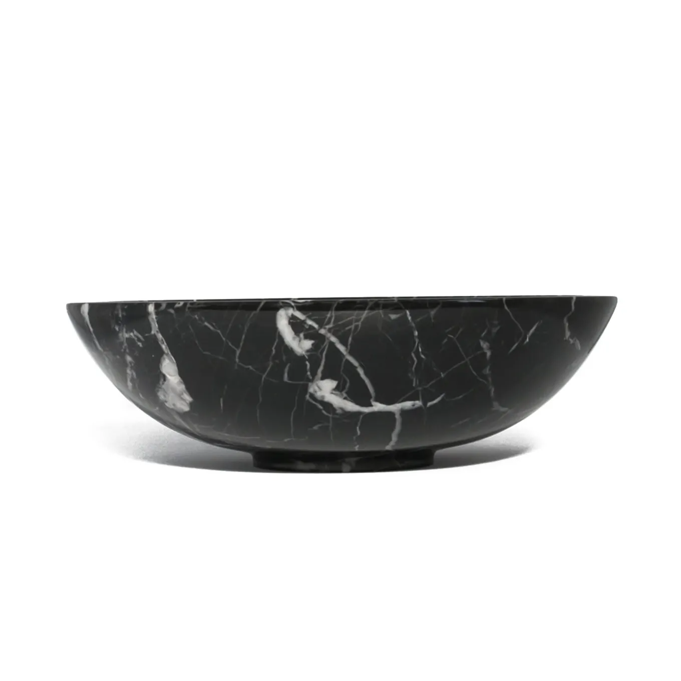 Small Black Marble Fruit Bowl