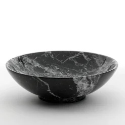 Small Black Marble Fruit Bowl