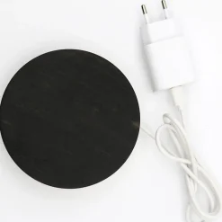 Small Black Wenge Wood Base Wireless Charger