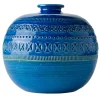 Small Blue Round Vase by Aldo Londi