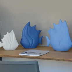 Small Ceramic Tropical Fish in White