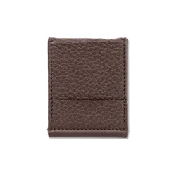 Small Cocoa Brown Leather Table Number Holder