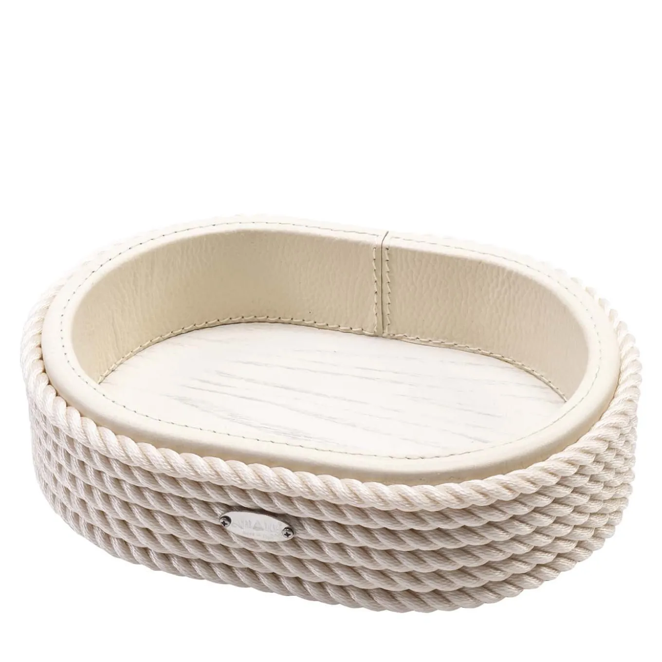 Small Cream Oval Vide-Poche