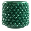 Small Cylindrical Green Ramine Flower Vase