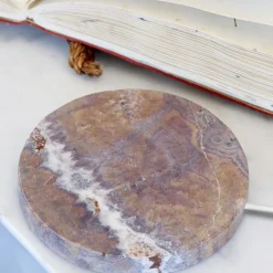 Small Emperador Brown Marble Base Wireless Charger