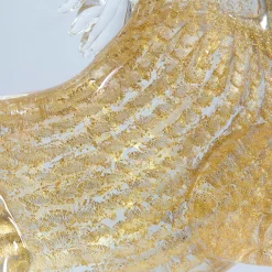 Small Gold Glass Rearing Horse