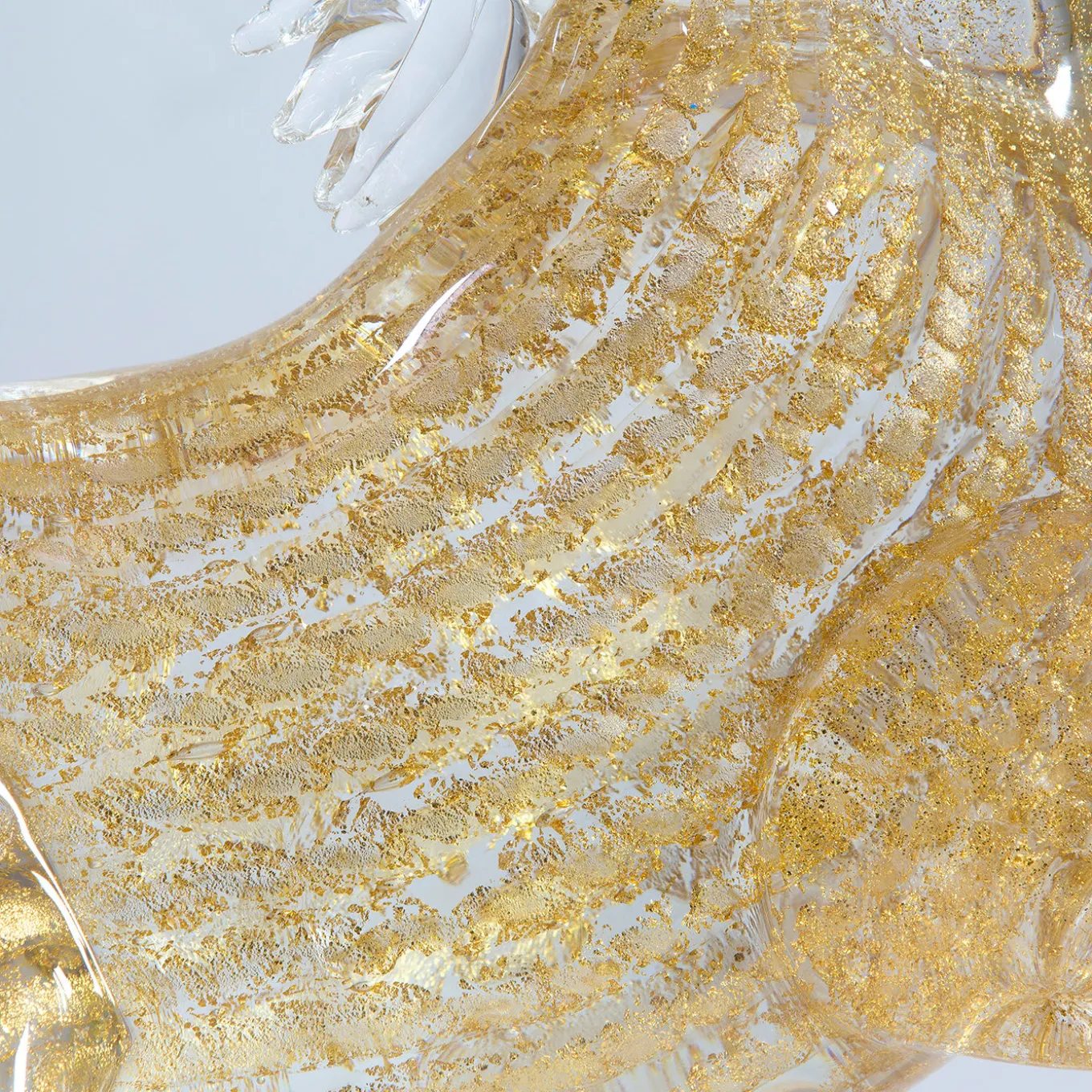 Small Gold Glass Rearing Horse