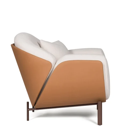 Small Haima' with Leatherette Shell Armchair