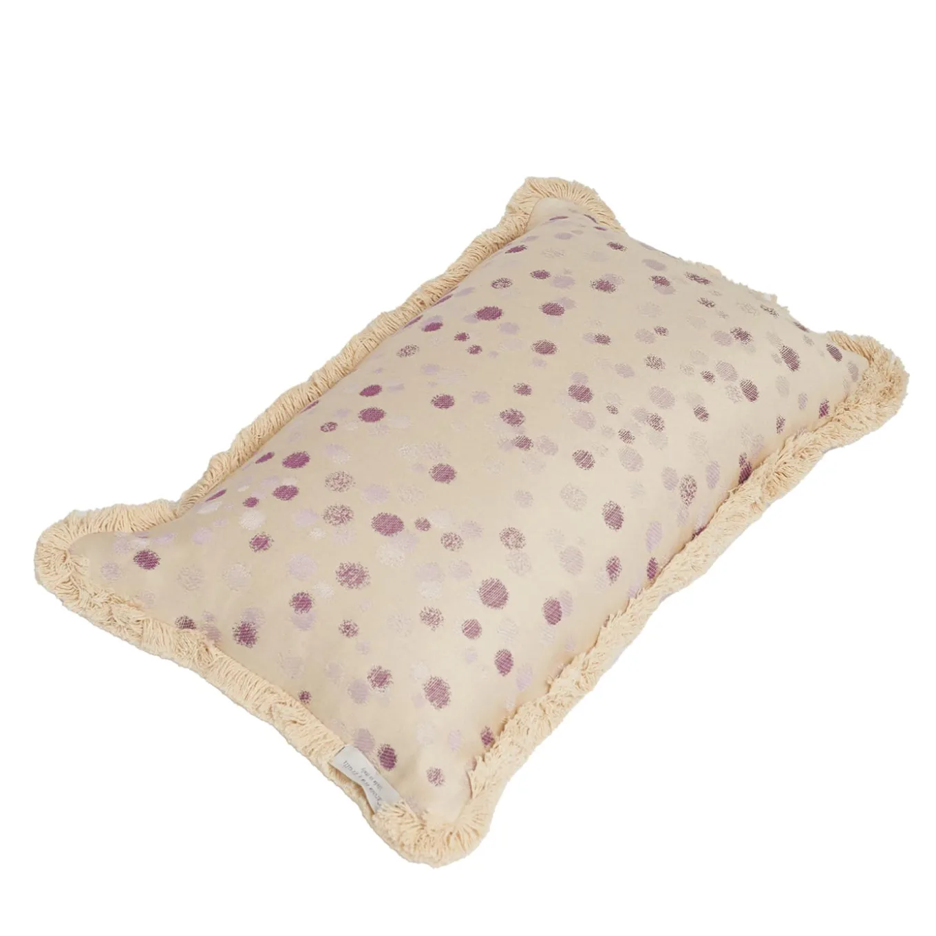 Small Lilac and Violet Fringed Cushion