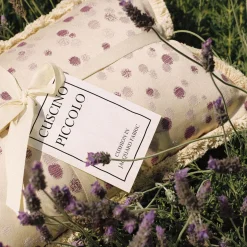 Small Lilac and Violet Fringed Cushion