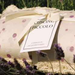 Small Lilac and Violet Fringed Cushion