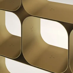 Small Maktaba Gold Wall Unit