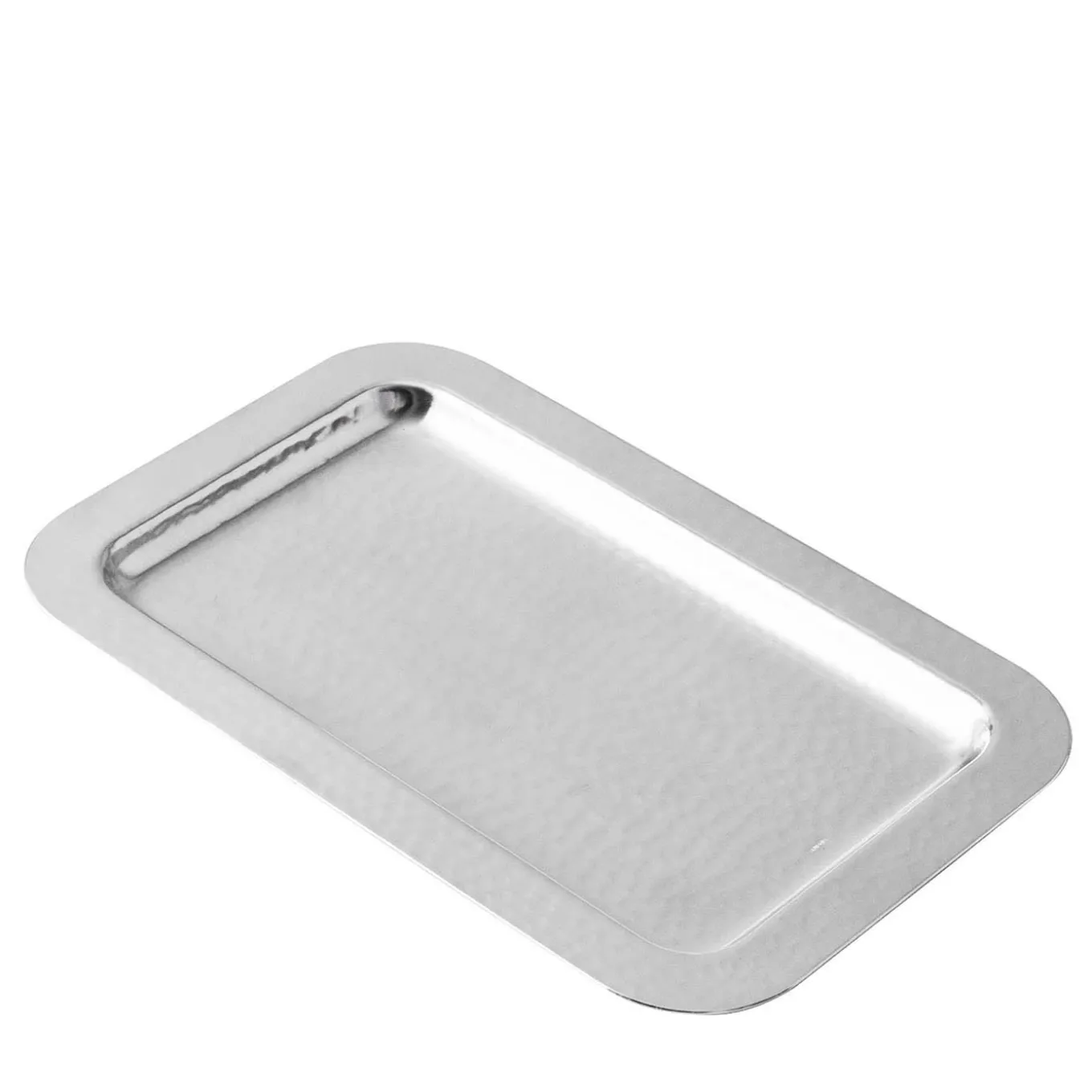Small Materia Viva Rectangular Hammered satin finish Silverplated Tray