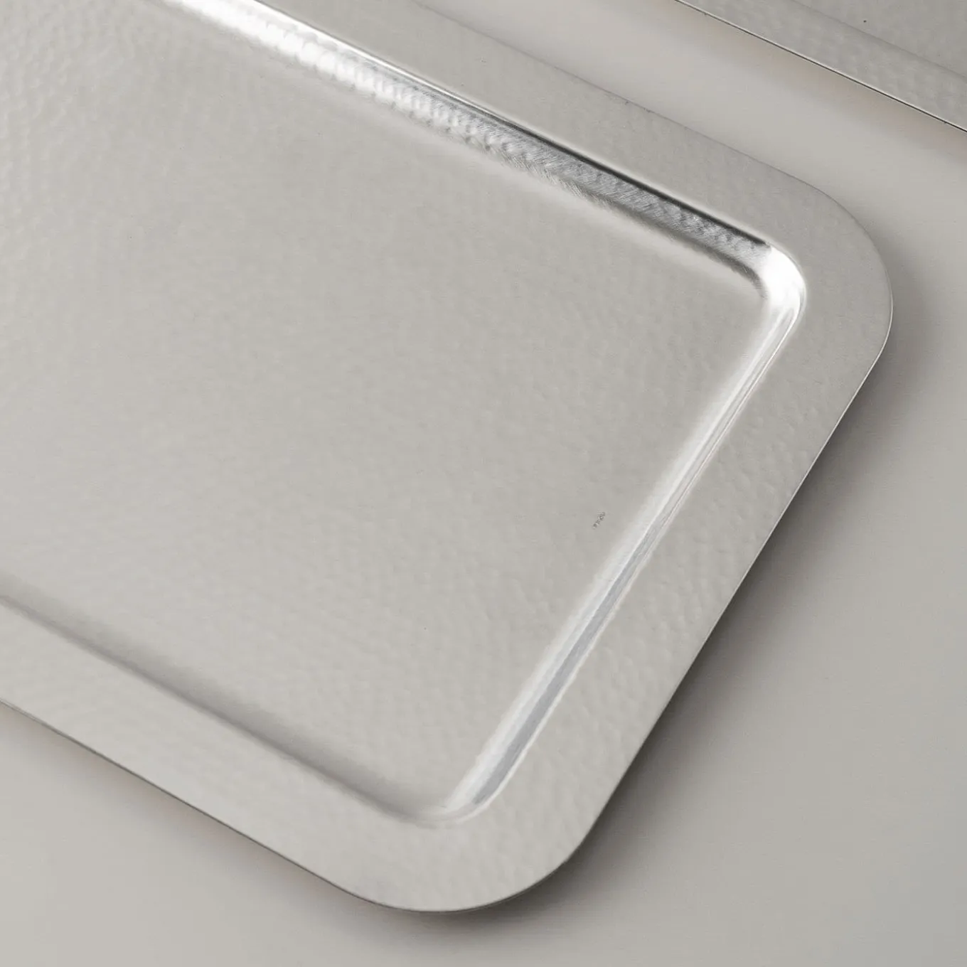 Small Materia Viva Rectangular Hammered satin finish Silverplated Tray