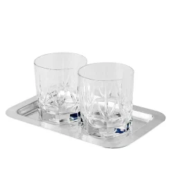 Small Materia Viva Rectangular Hammered satin finish Silverplated Tray