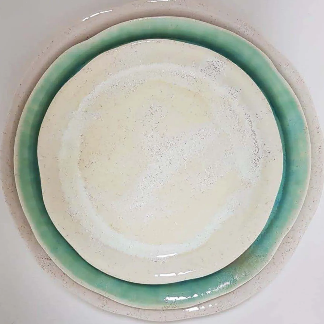Small Mediterranea Golden Sand Porcelain Plate
