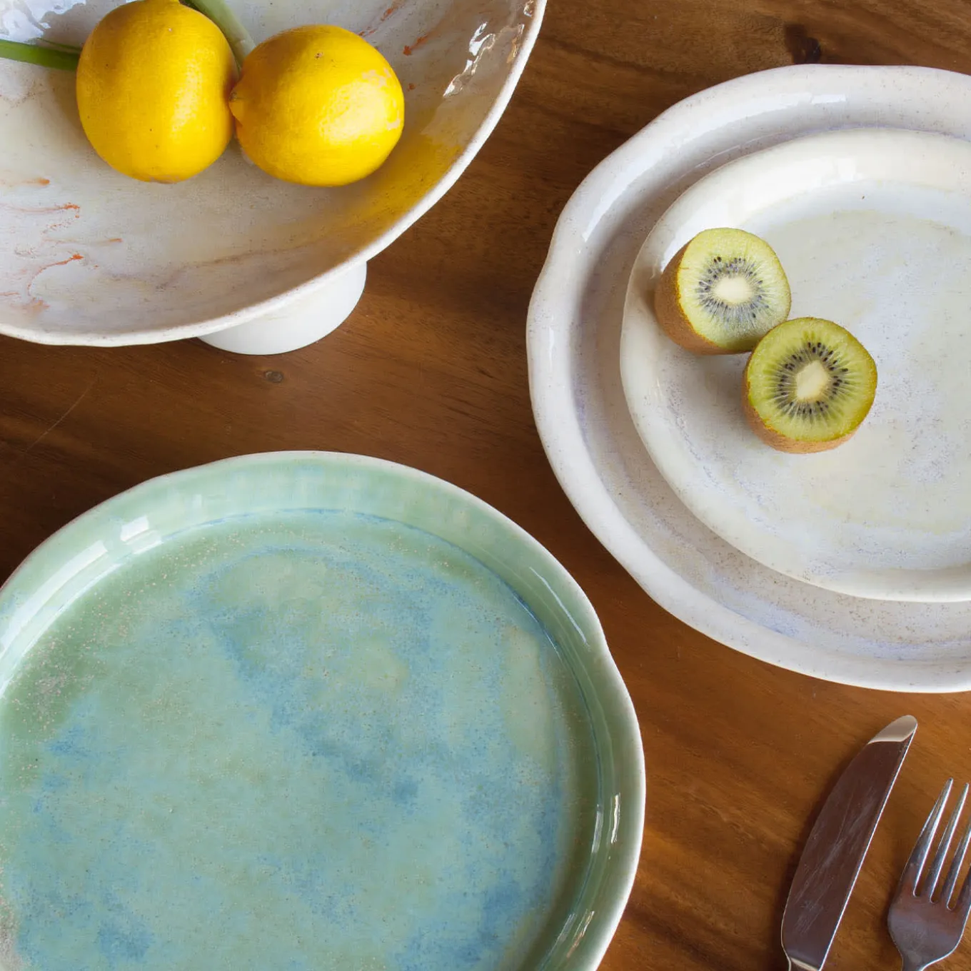 Small Mediterranea Golden Sand Porcelain Plate