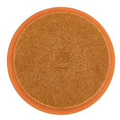 Small Round Caramel Leather Jewelry Box