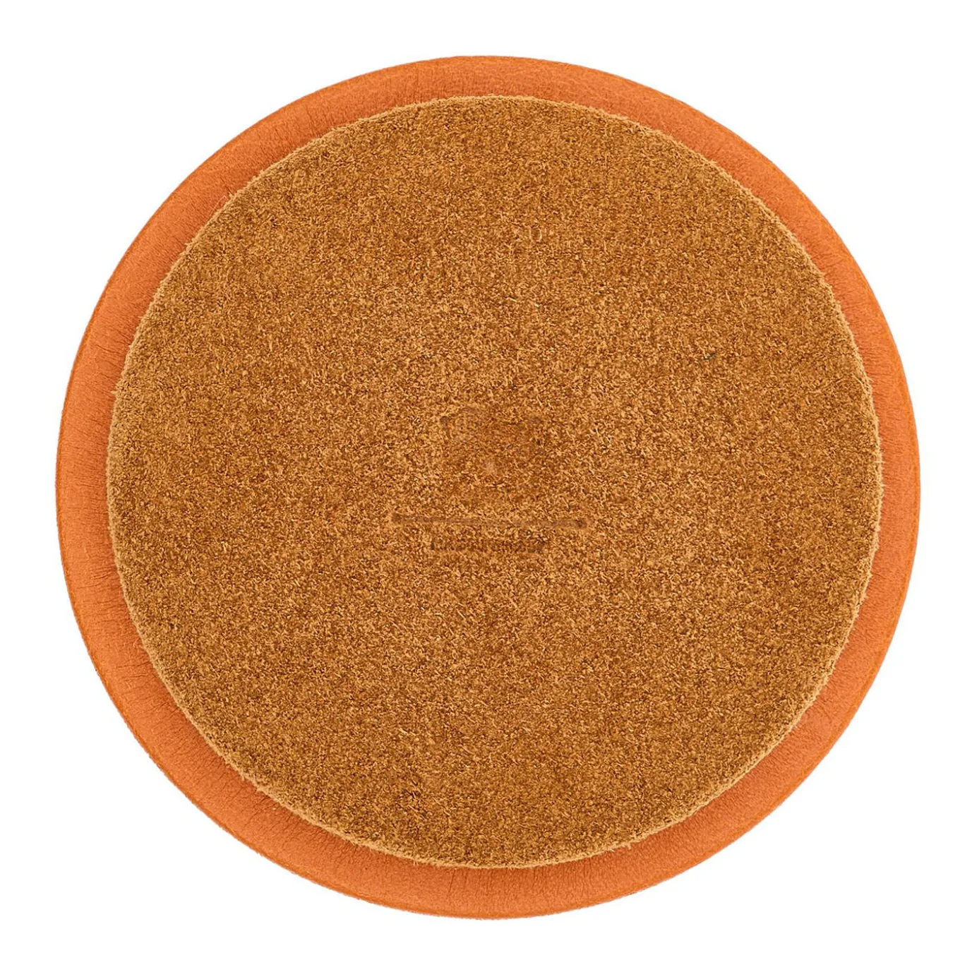 Small Round Caramel Leather Jewelry Box