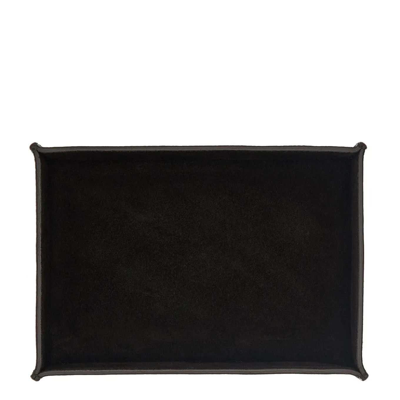 Small Valet Tray in Black Leather