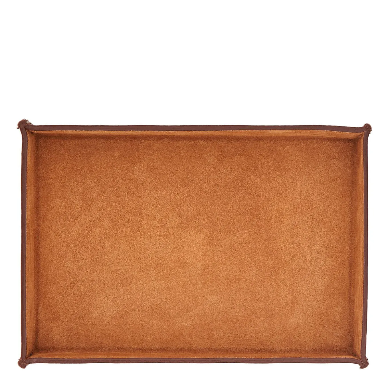 Small Valet Tray in Brown Leather