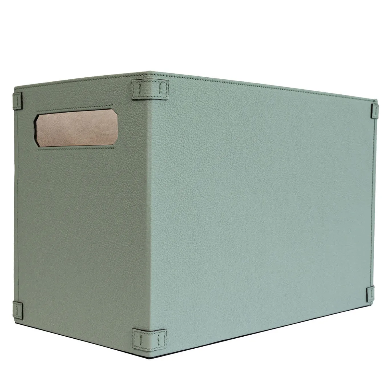 Smeralda Green Leather Wardrobe Basket